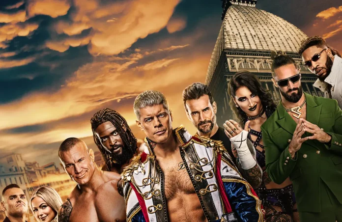 Il poster dell'evento sportivo Netflix WWE Clash in Italy.