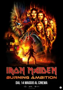Il poster del documentario Iron Maiden: Burning Ambition.