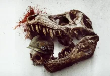 Primitive War è su Prime Video: la guerra del Vietnam si fonde con pericolosi dinosauri La key-art del film Primitive War.