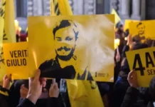 Una scena dal documentario Giulio Regeni – Tutto il male del mondo.