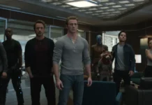 Una scena dal film Marvel Avengers: Endgame (re-release).