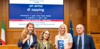 La conduttrice Eleonora Daniele alla premiazione del docu BLU – Il colore dell’autismo.