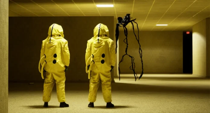 Escape.backrooms.cover La key-art del videogioco Escape the Backrooms.