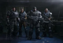 In foto i protagonisti dello sparatutto Gears of War: E-Day.