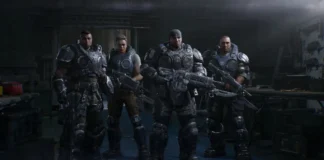 In foto i protagonisti dello sparatutto Gears of War: E-Day.