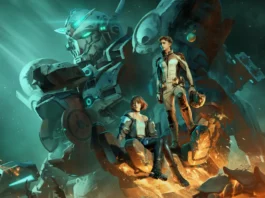 La key-art dell'action game Gundam Rogue Orbit.