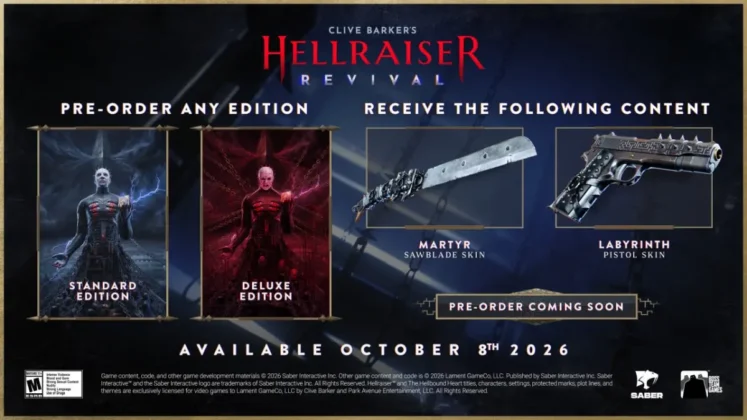 In foto i bonus delle edizioni speciali del gioco Clive Barker&rsquo;s Hellraiser: Revival.