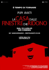Il poster dell'edizione in 4K del film La casa delle finestre che ridono.