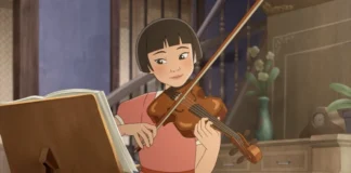 In foto la protagonista del film La violinista.