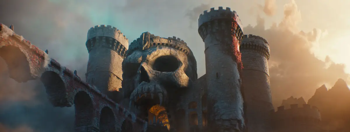 Il castello di Grayskull nel film Masters of the Universe.