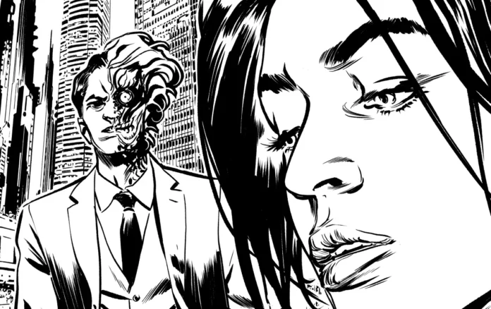 La locandina della mostra Spade e pallottole: I conflitti identitari nei fumetti di John Ridley.