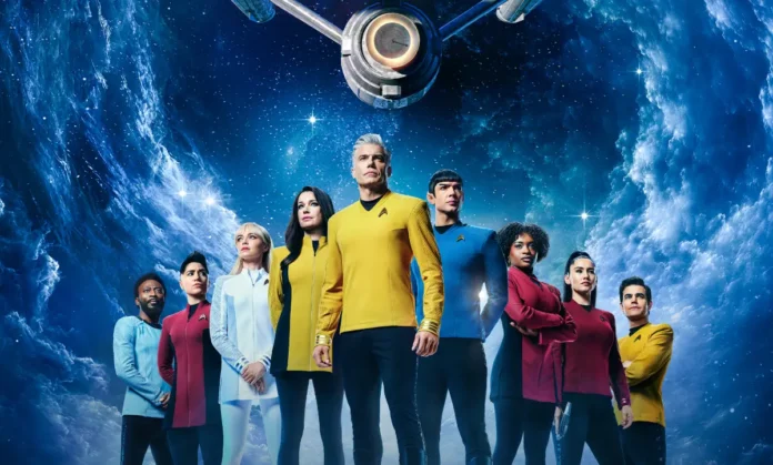 La key art della stagione 4 della serie Star Trek: Strange New Worlds.