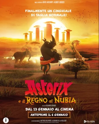 Il poster del film Asterix e il Regno di Nubia.