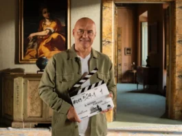 Luca Zingaretti sul set della serie Il Metodo Paraldi.