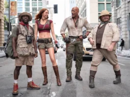 In foto i protagonisti del film Jumanji: Open World .
