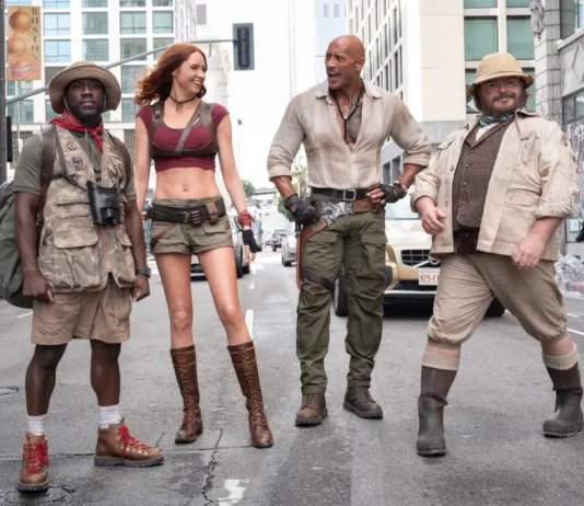 In foto i protagonisti del film Jumanji: Open World .