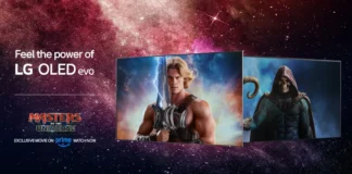 In foto il TV LG e il film Masters of Universe.
