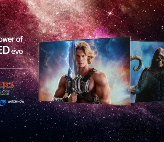 In foto il TV LG e il film Masters of Universe.