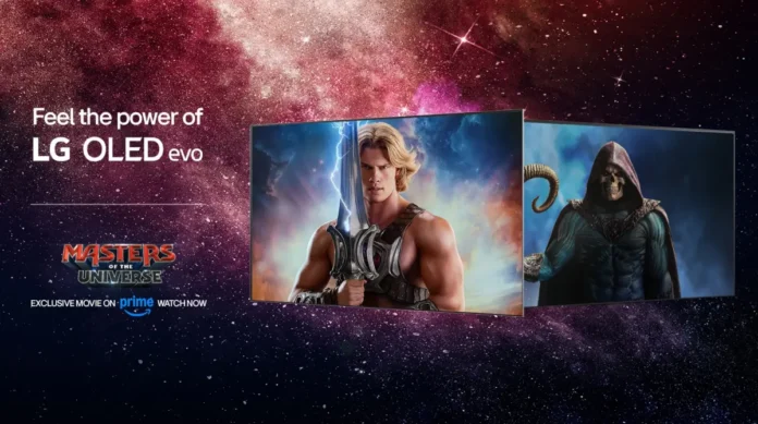 In foto il TV LG e il film Masters of Universe.