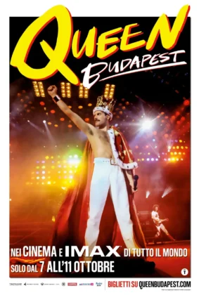 Il poster del film concerto Queen Budapest.