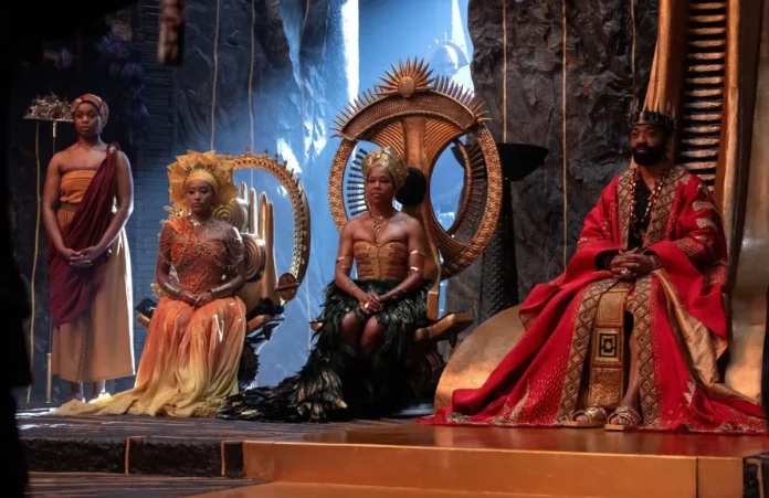 Una scenda dal film fantasy Il Regno di Orïsha.