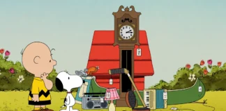 Una scena dallo speciale Appl TV Snoopy presenta: sei a casa, Snoopy.