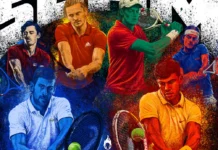 Six Kings Slam 2026 in diretta su Netflix: tornano Sinner, Alcaraz e Djokovic, debutta Alex de Minaur Il poster dell'edizione 2026 del torneo Six Kings Slam.