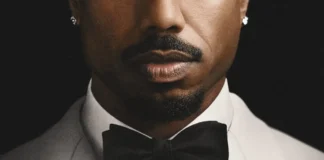 Michael B. Jordan nel poster del film The Thomas Crown Affair.