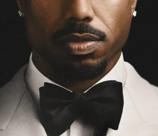Michael B. Jordan nel poster del film The Thomas Crown Affair.
