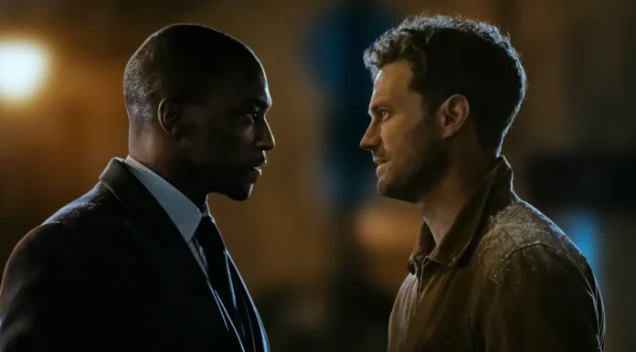 12 12 12: il nuovo heist drama con Anthony Mackie e Jamie Dornan si mostra nel primo video Anthony Mackie e Jamie Dornan nella serie Apple TV 12 12 12.