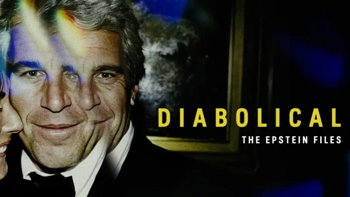 La key-art del documentario Diabolical: The Epstein Files.