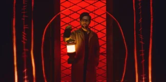 Adam Scott nel poster dell'horror Hokum.