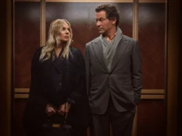Domimic West e Sienna Miller nella serie Sky War – Il divorzio del secolo.