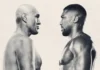 Il poster del match di boxe tra Tyson Fury e Anthony Joshua trasmesso su Netflix.