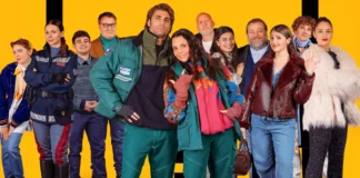 I personaggi della serie Prime Video Ingorgo nel poster ufficiale.