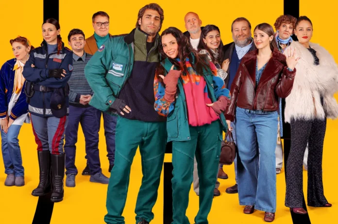 I personaggi della serie Prime Video Ingorgo nel poster ufficiale.