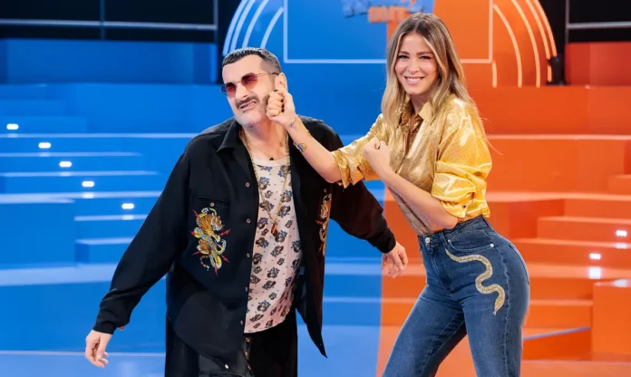 Costantino della Gherardesca e Diletta Leotta nel comedy show Paramount+ Knockout - Botte da comici.