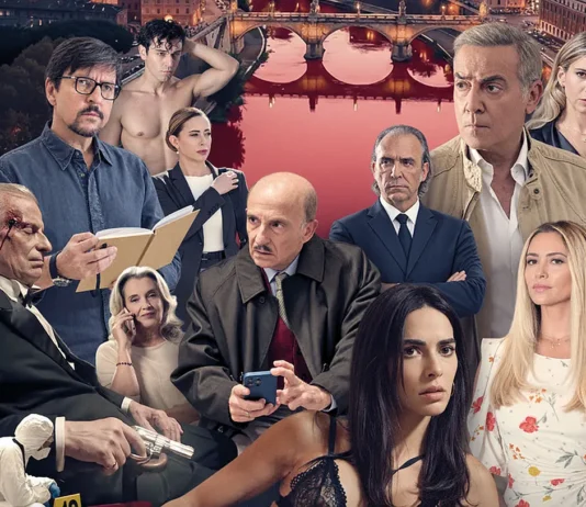 Una immagine del poster del film La sera a Roma.