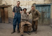 Tom Hiddleston, Genden Phuntsok e Willem Dafoe in Tenzing.