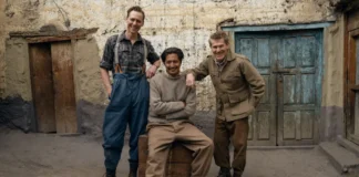 Tom Hiddleston, Genden Phuntsok e Willem Dafoe in Tenzing.