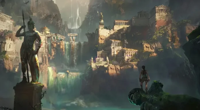 Una scena ambientata in Grecia dal videogioco Tomb Raider: Legacy of Atlantis.