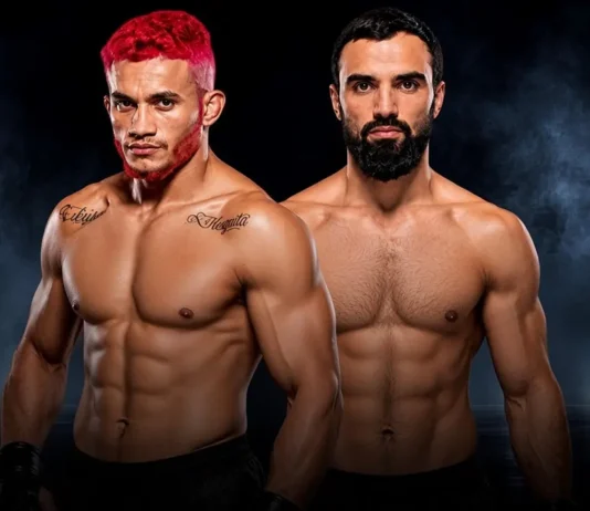 In foto i lottatori di MMA Khusein Askhabov e Reinaldo Ekson Oliveira.