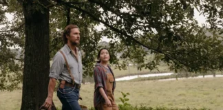 Matthew McConaughey e Angelina LookingGlass nel film La ballata del re delle api.