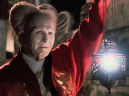 Un scena dall'horror Dracula di Bram Stoker.