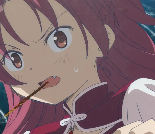 Una scena dall'anime Puella Magi Madoka Magica.