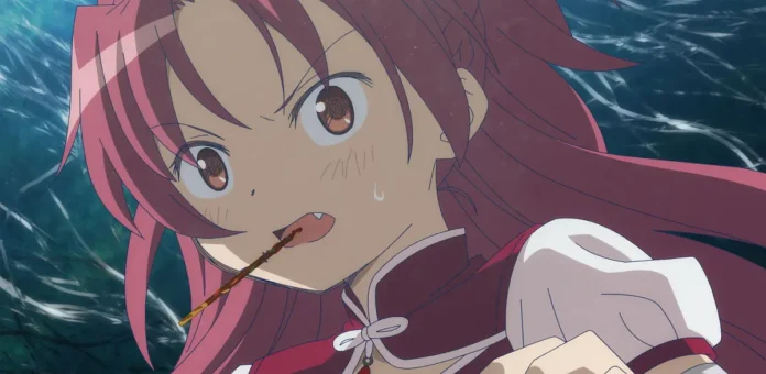 Una scena dall'anime Puella Magi Madoka Magica.