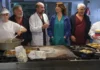 Francesco Paolantoni, Antonio Albanese, Virginia Raffaele e Biagio Izzo nel film Salute!