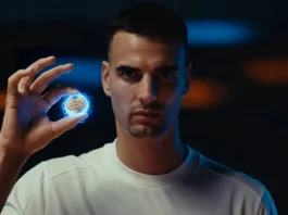 Il pallavolista Simone Giannelli nello spot del film Street Fighter.