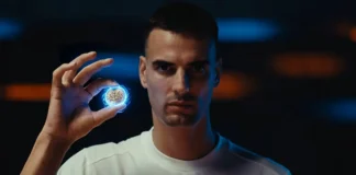 Il pallavolista Simone Giannelli nello spot del film Street Fighter.