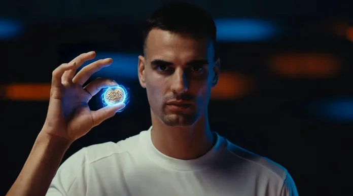 Il pallavolista Simone Giannelli nello spot del film Street Fighter.
